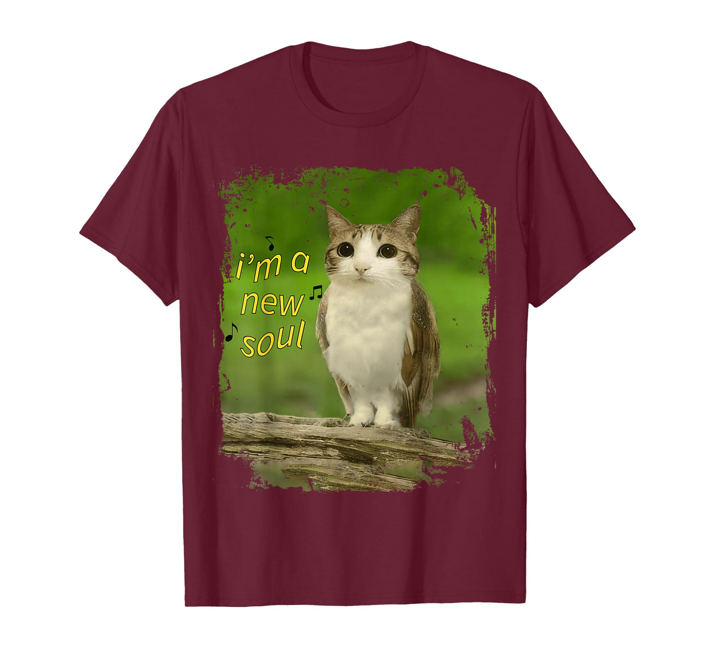 Funny Cat Owl Unhinged Brainrot Internet Meme Meowl T-Shirt