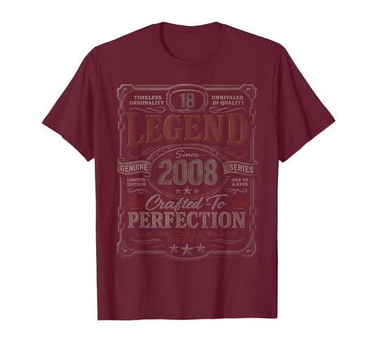 Vintage 2008 Limited Edition Shirt 18 Year Old 18th Birthday T-Shirt