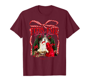 Every Knee Shall Bow Santa Kneeling Christian Christmas T-Shirt