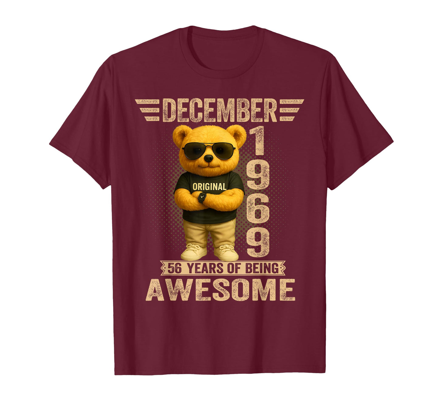 56 Year Old December 1969 Teddy Bear 56th Birthday Men Women T-Shirt