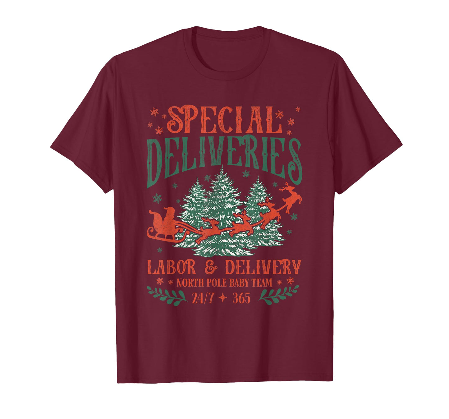 Special Deliveries Labor and Delivery Christmas T-Shirt