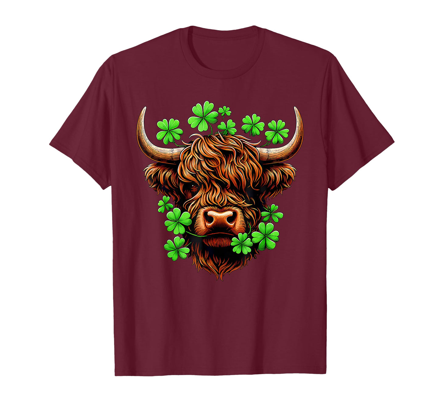 Highland Cow St Patricks Day Saint Pattys Highland Heifer T-Shirt