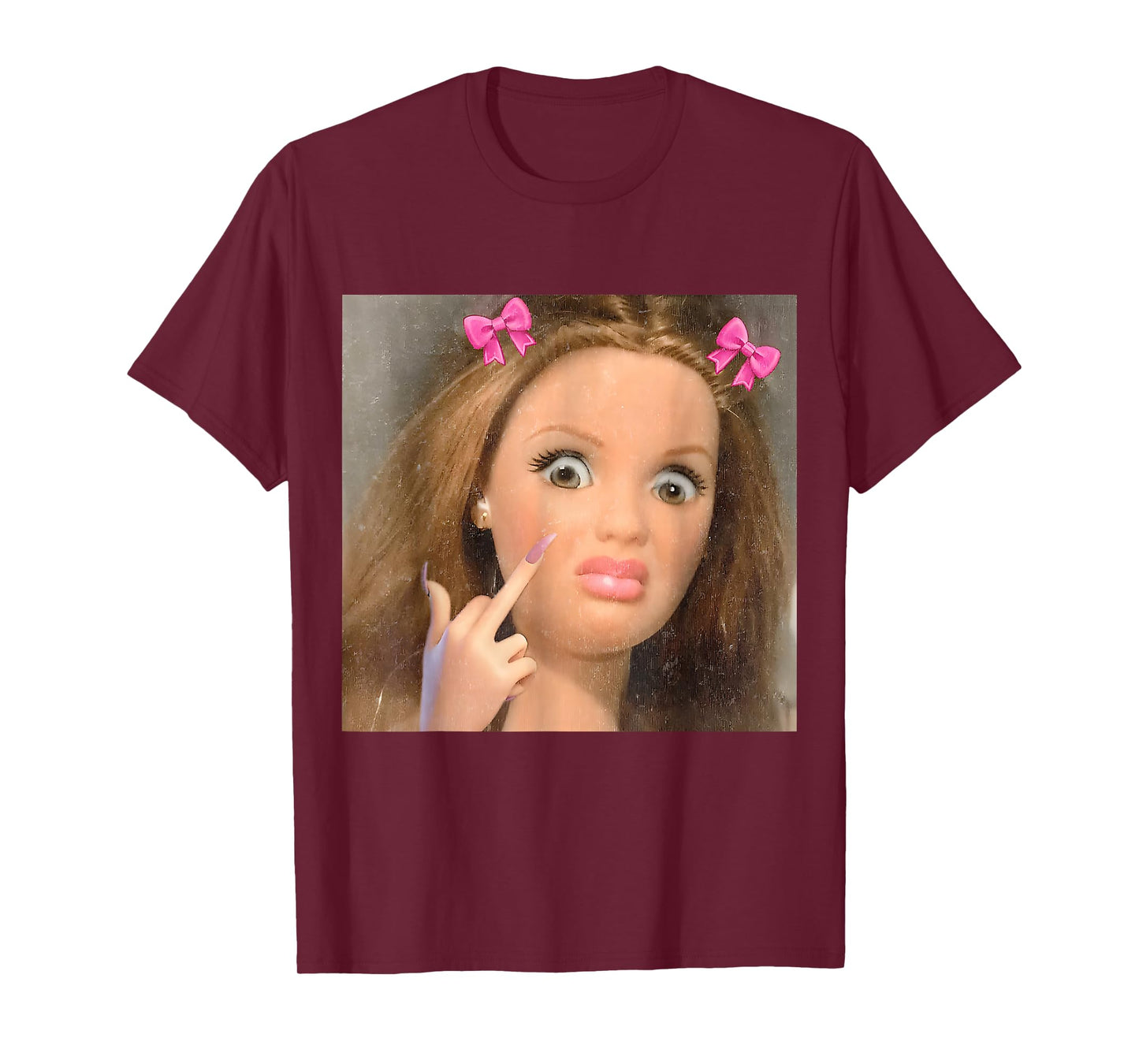 Funny Disgusting Doll face Meme T-Shirt
