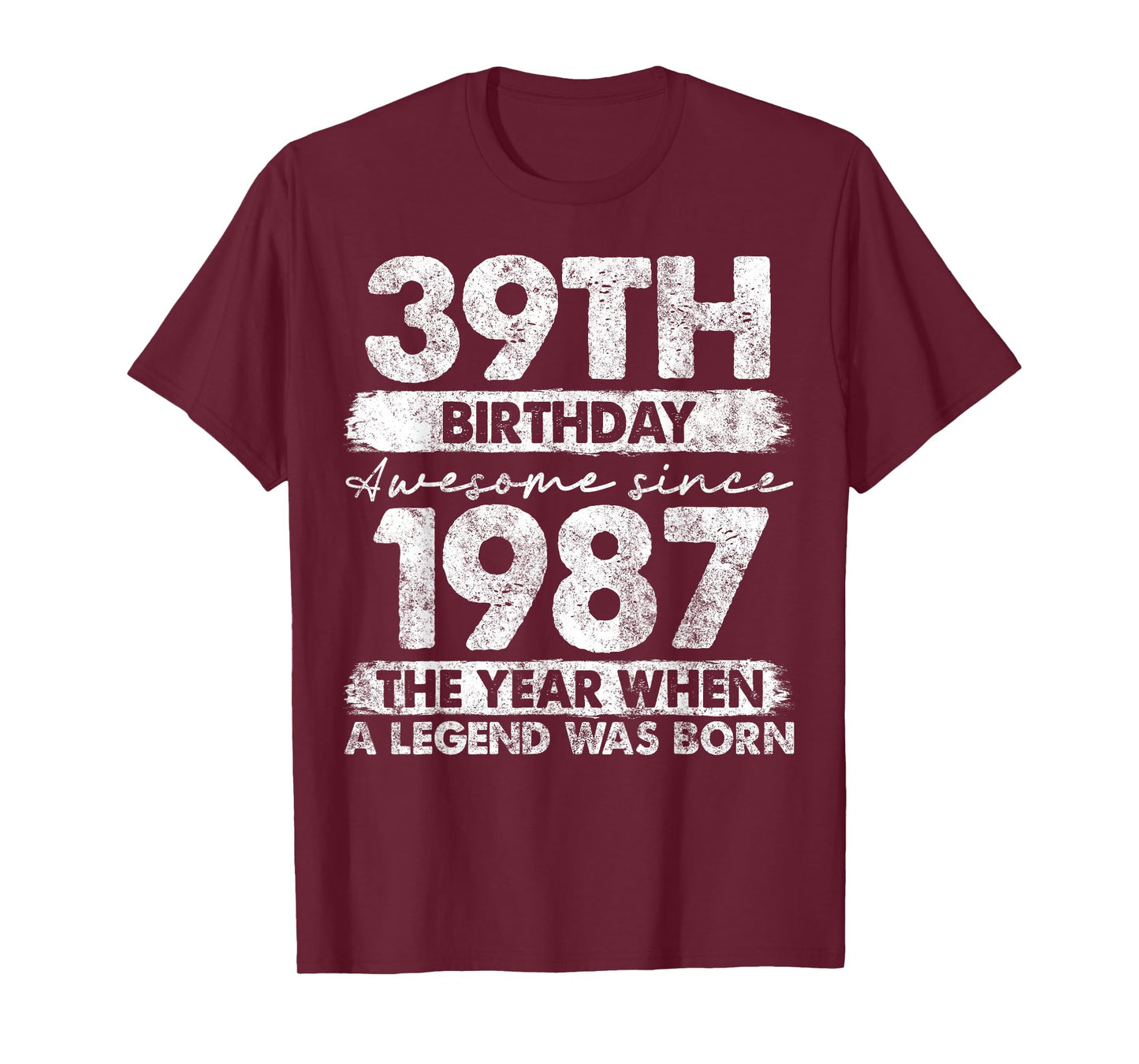 39 Year Old Gifts Vintage 1987 Limited Edition 39th Birthday T-Shirt