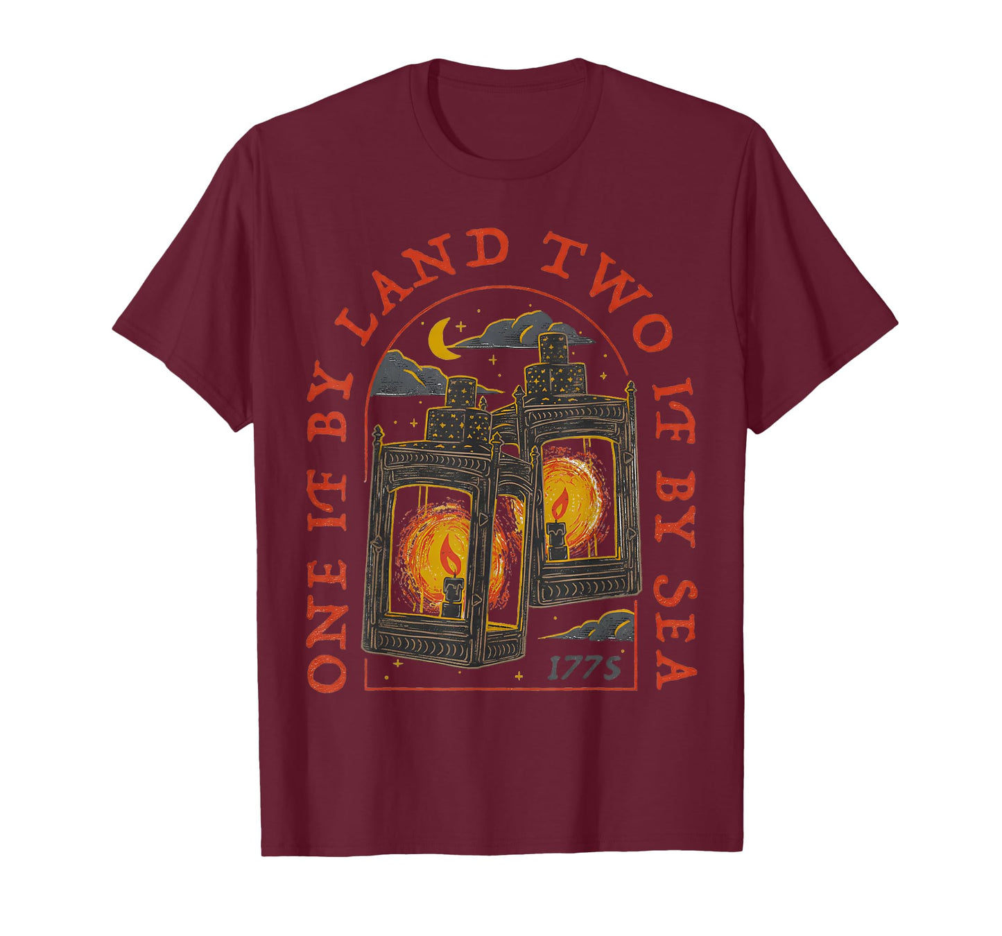 One If by Land Two If by Sea 1775 T-Shirt
