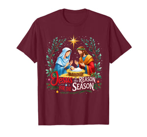 Jesus Reason for The Season Nativity Christmas Design T-Shirt