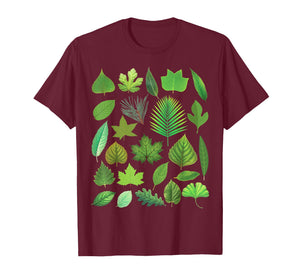 Types of Tree Leaves Biology Nature Educational T-Shirt