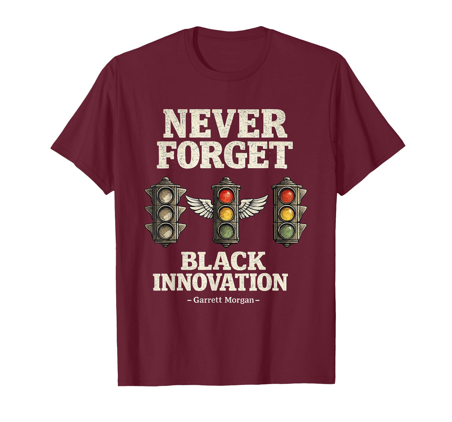 Never Forget Black Innovation Traffic Signal Black History T-Shirt