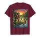 Funny Bigfoot Fishing Mens Alien Sasquatch Fishing Boys T-Shirt