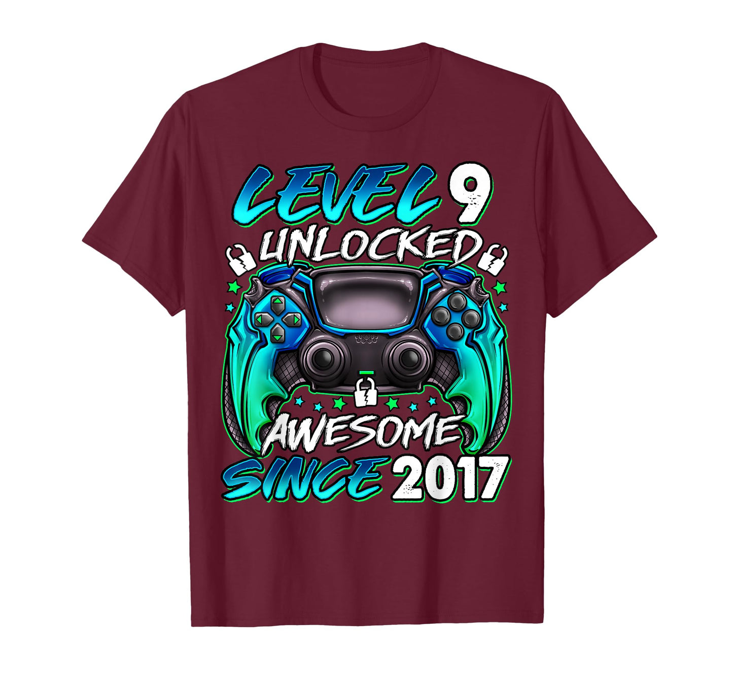 Level 9 Unlocked 9 Year Old Gifts Boys 9th Birthday Boy T-Shirt