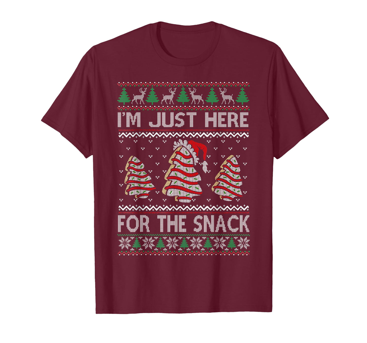 I'm Just Here for The Snack Christmas Cakes Debbie Becky T-Shirt