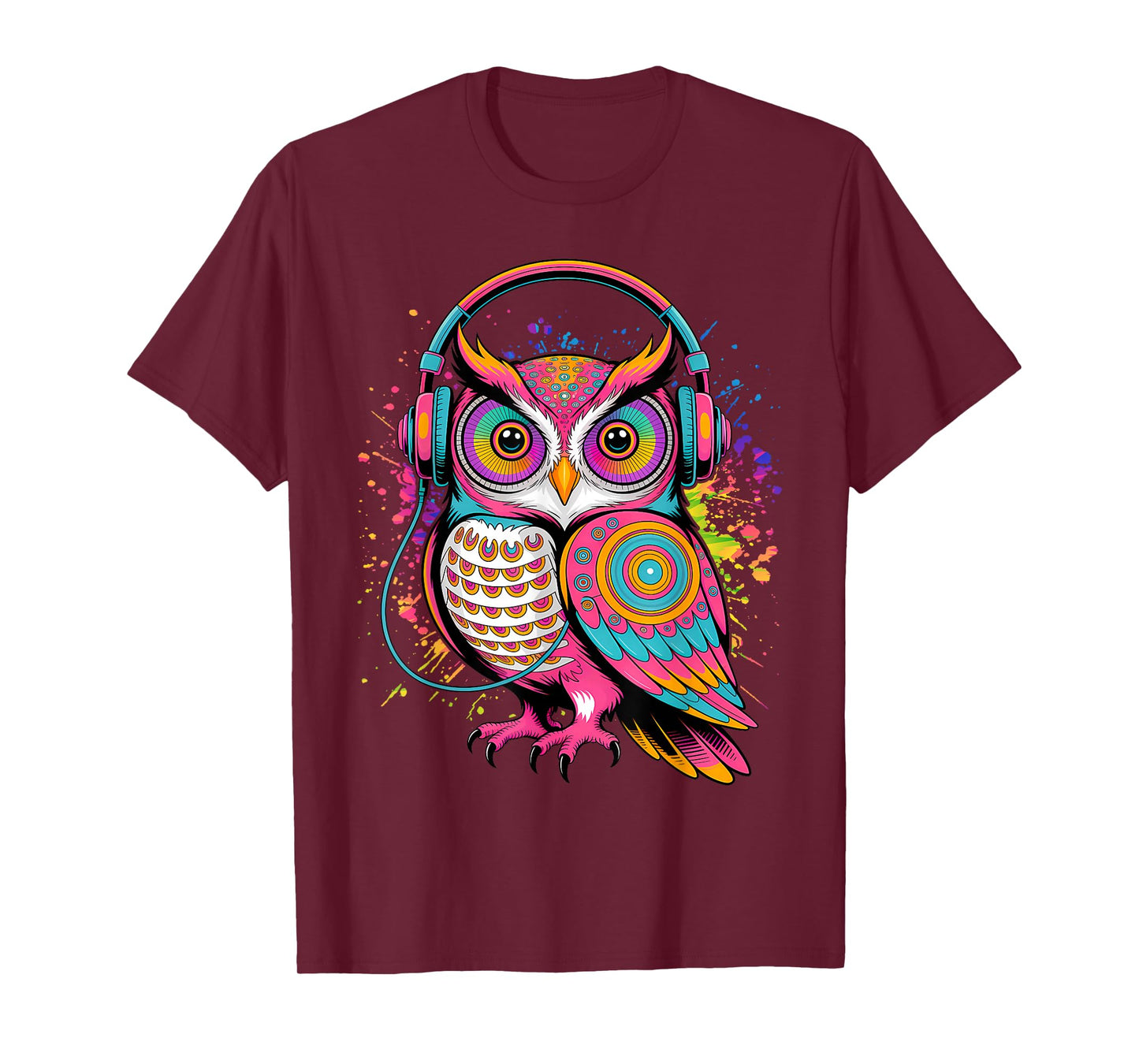Rave Rainbow Owl House EDM Festival Raver Animal EDC T-Shirt