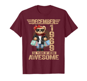 56 Year Old December 1969 Teddy Bear 56th Birthday Women T-Shirt