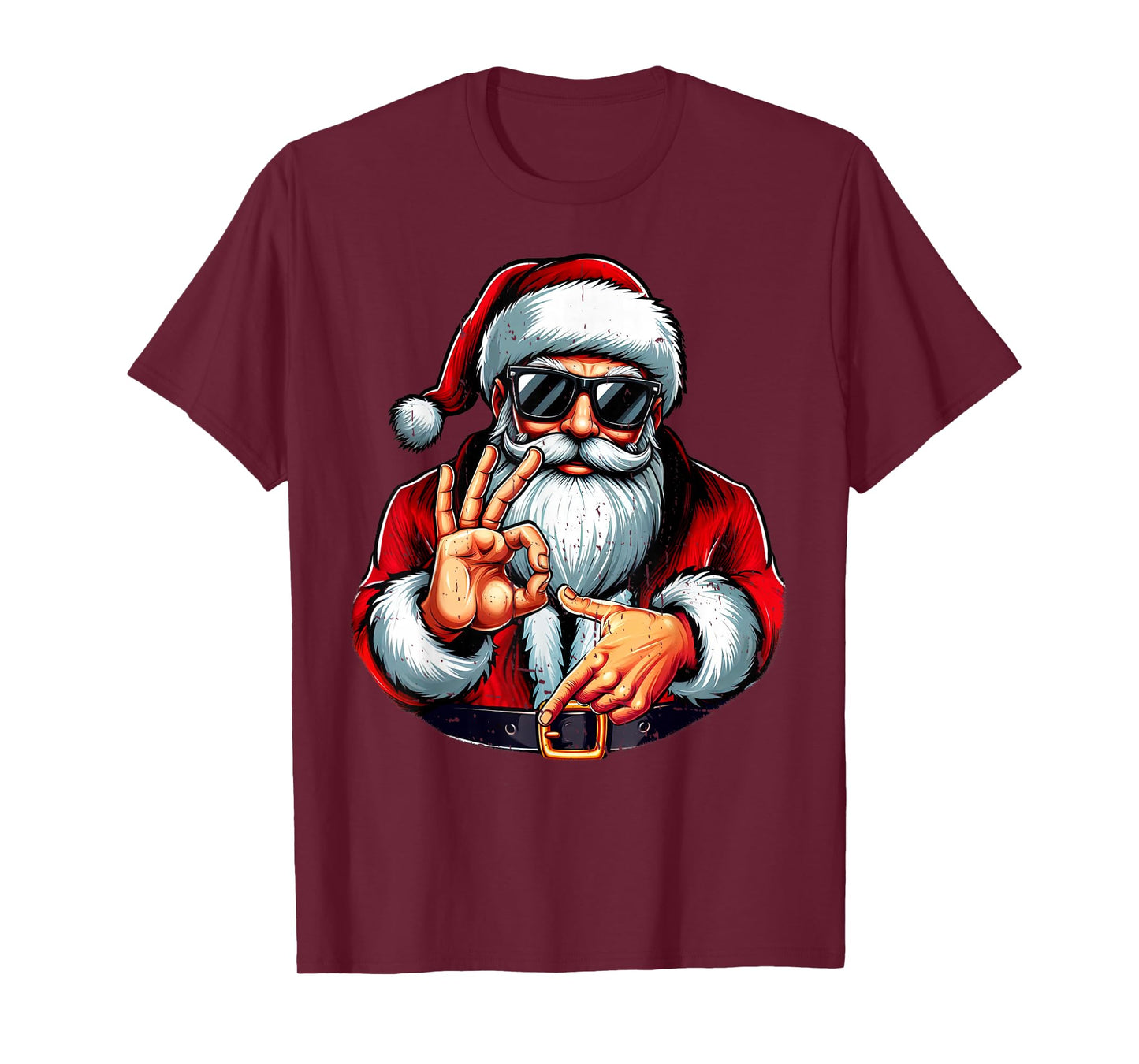 Funny Six Seven 6 7 Meme Santa Christmas Shirt Men Boys Teen T-Shirt