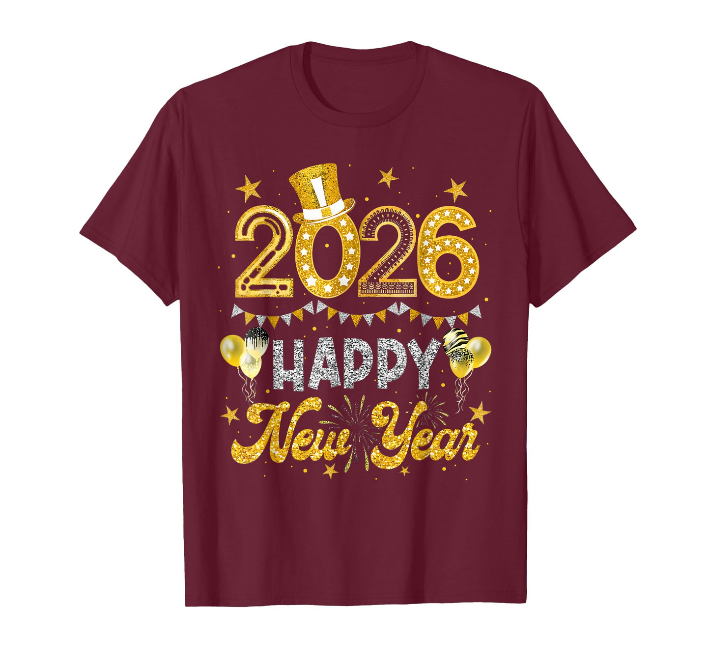Happy New Year 2026 Funny New Years Eve Party Men Women Kid T-Shirt