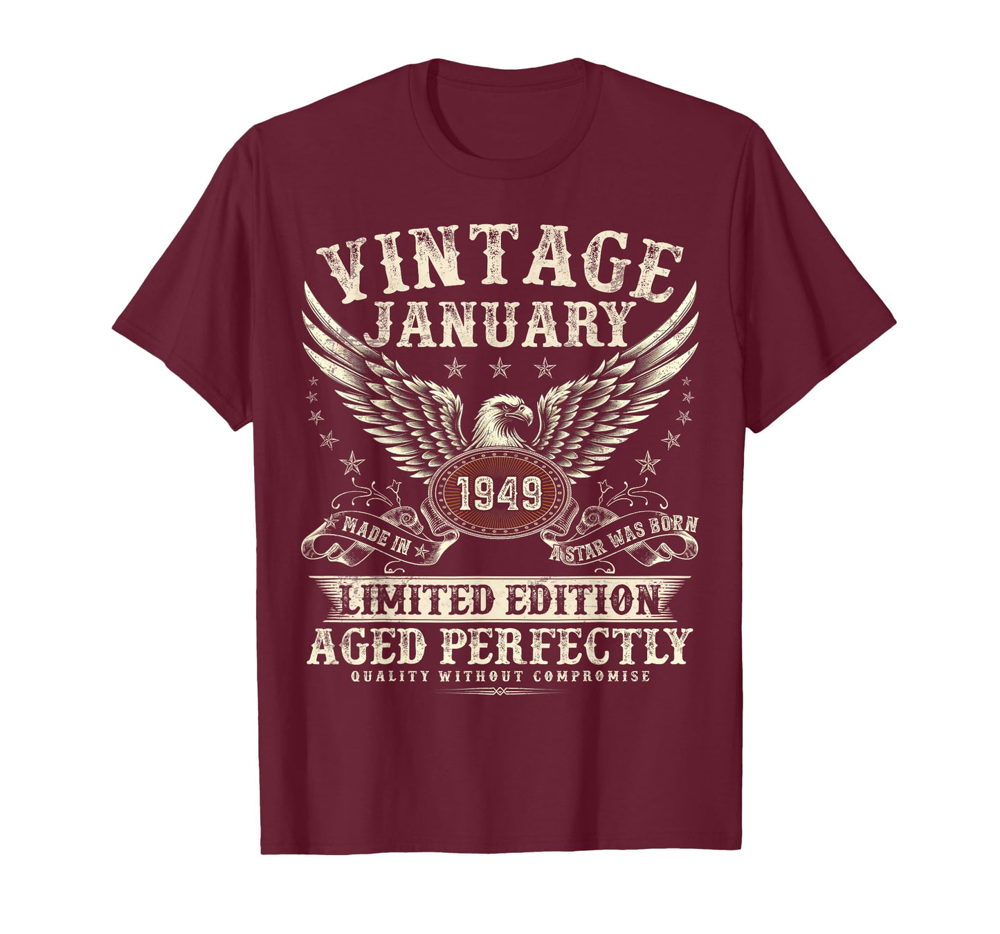 77 Year Old Legend were Born in January 1949 Birthday T-Shirt