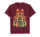 Coquette Christmas Book Tree Xmas Lights Librarian Teacher T-Shirt