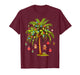 Christmas Palm Tree Light Hawaiian Tropical Xmas Men Women T-Shirt