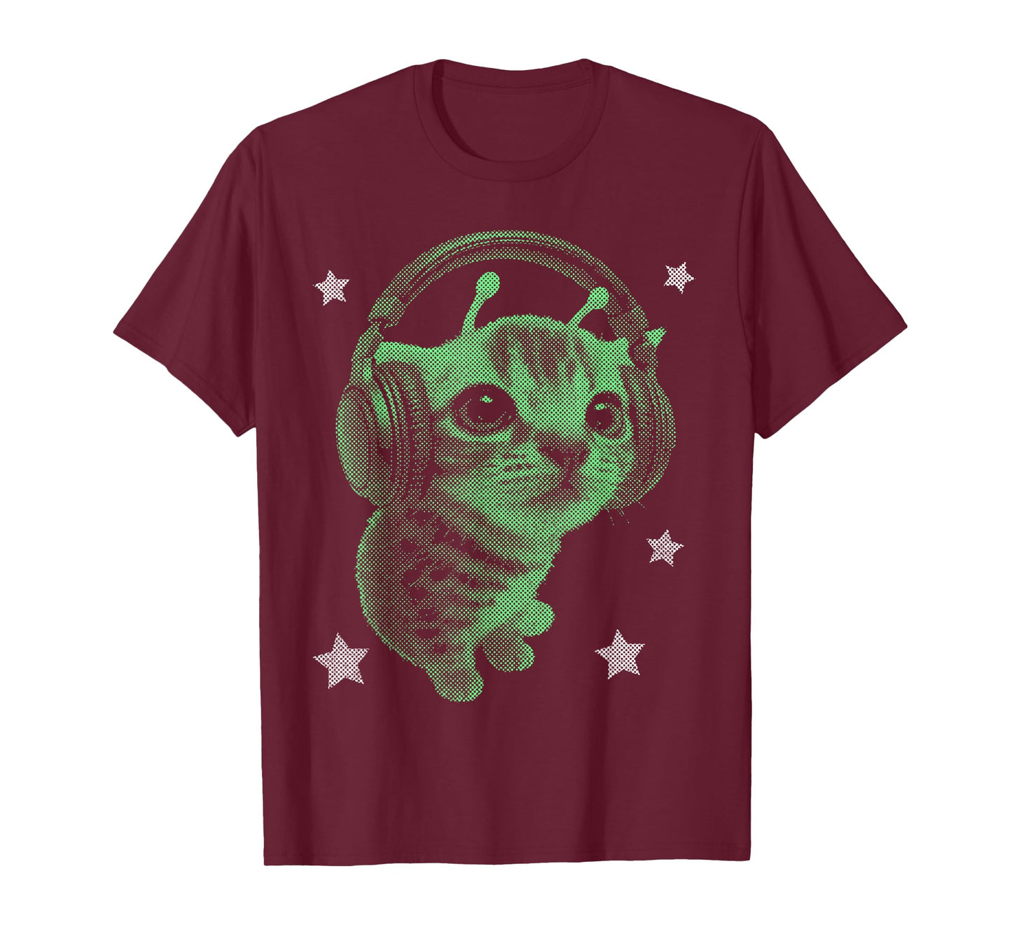Y2K Alien Cat Headphones T-Shirt