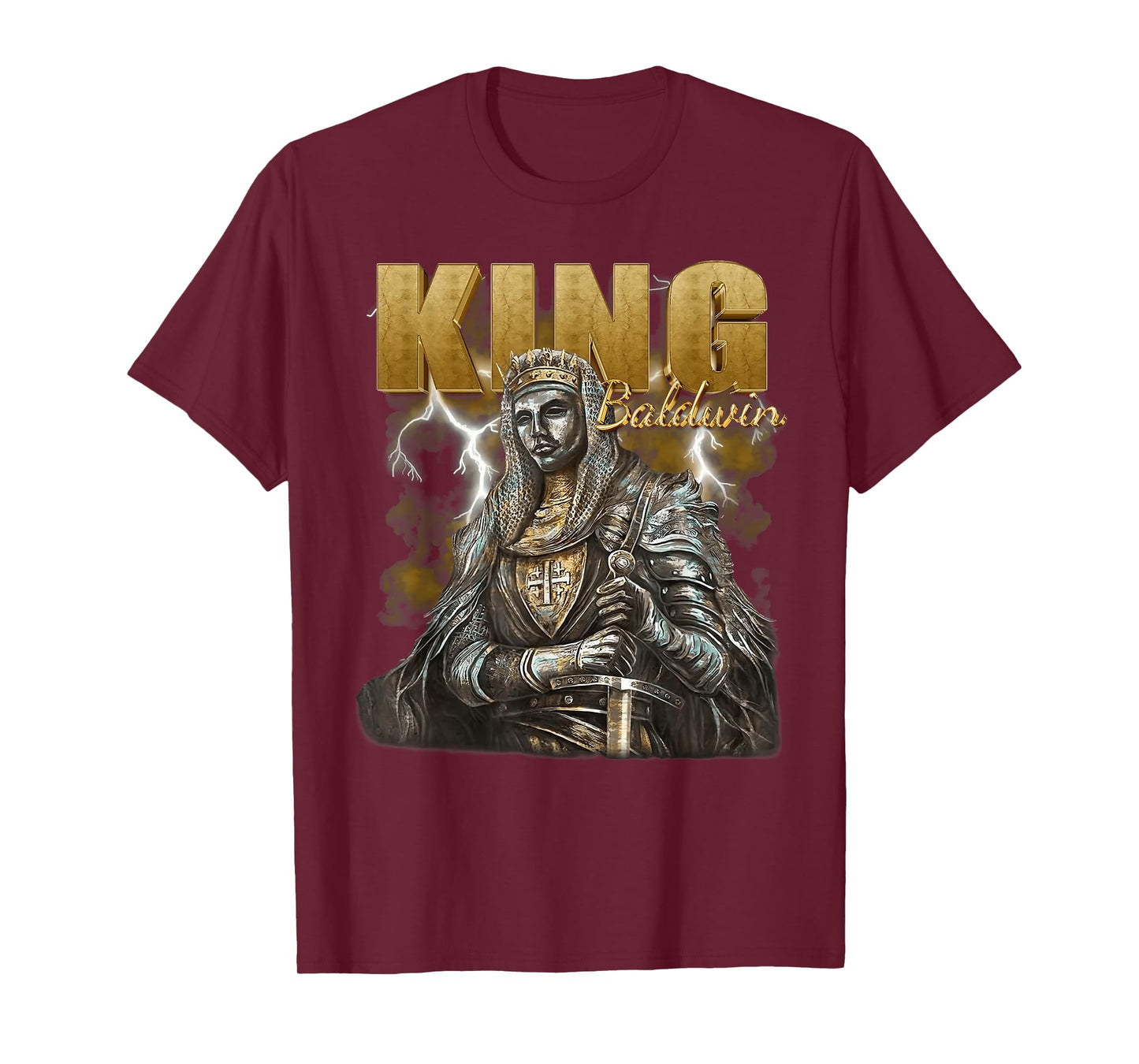 Sliver Mask King Baldwin IV Meme The Leper King Warrior T-Shirt