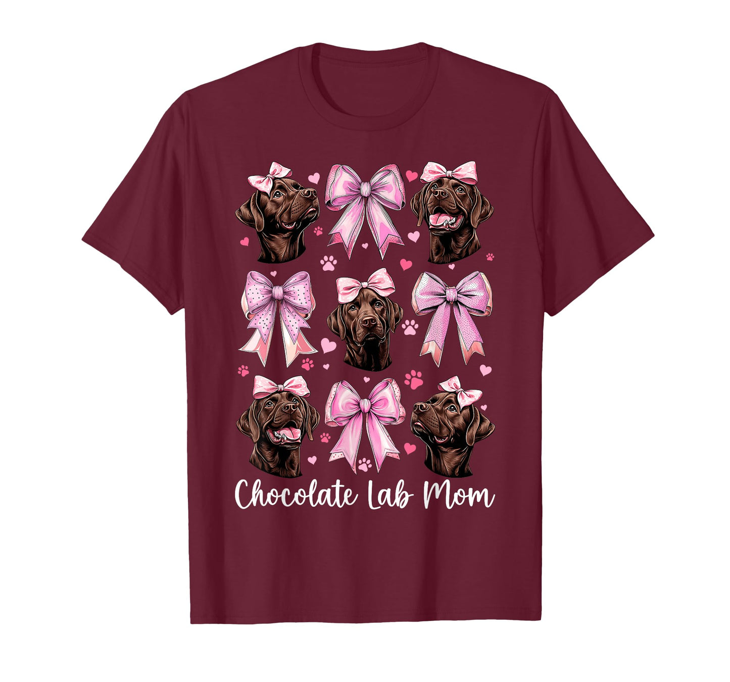 Chocolate Lab Mom Mama Chocolate Labrador Retriever Dog T-Shirt