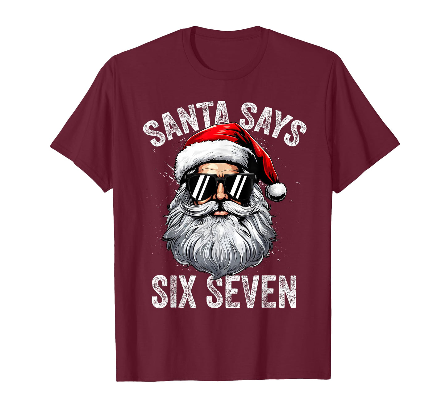 Funny Santa Says Six Seven Christmas Shirts Men Boys 67 Meme T-Shirt
