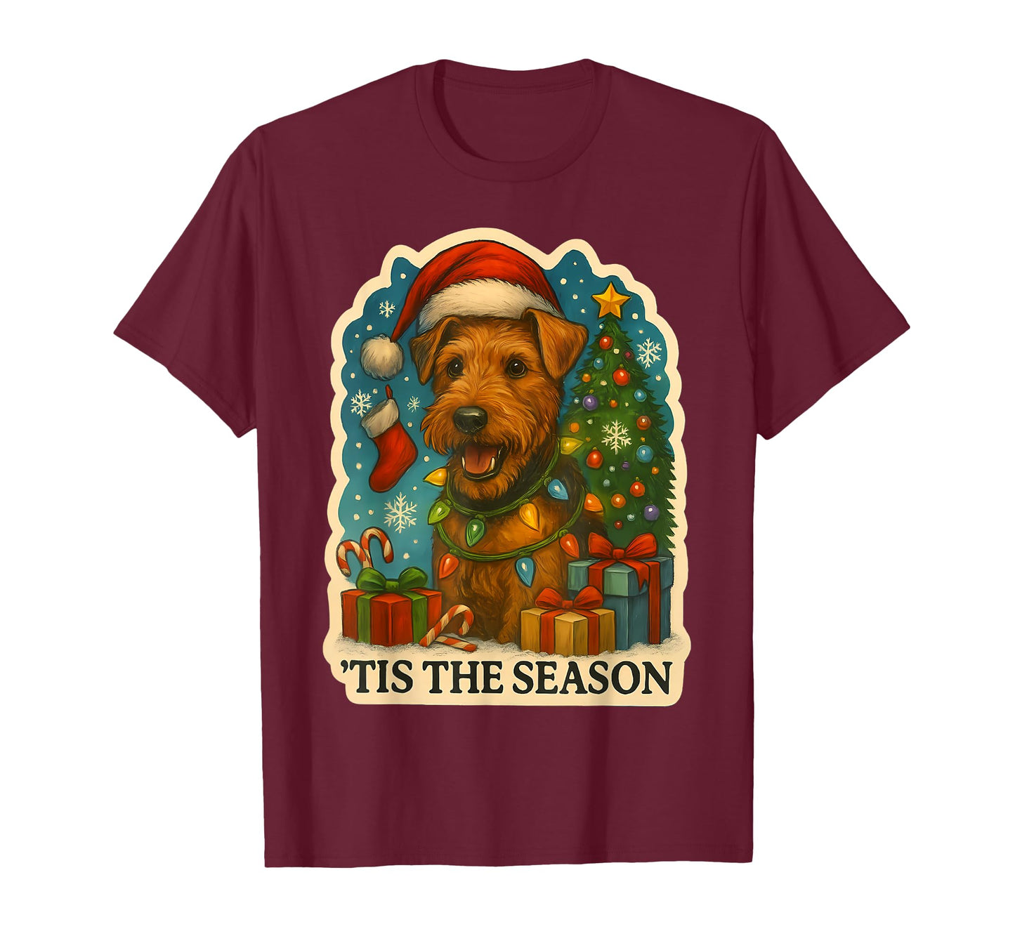 Tis The Season Welsh Terrier Dog Merry Christmas Mom Dad T-Shirt