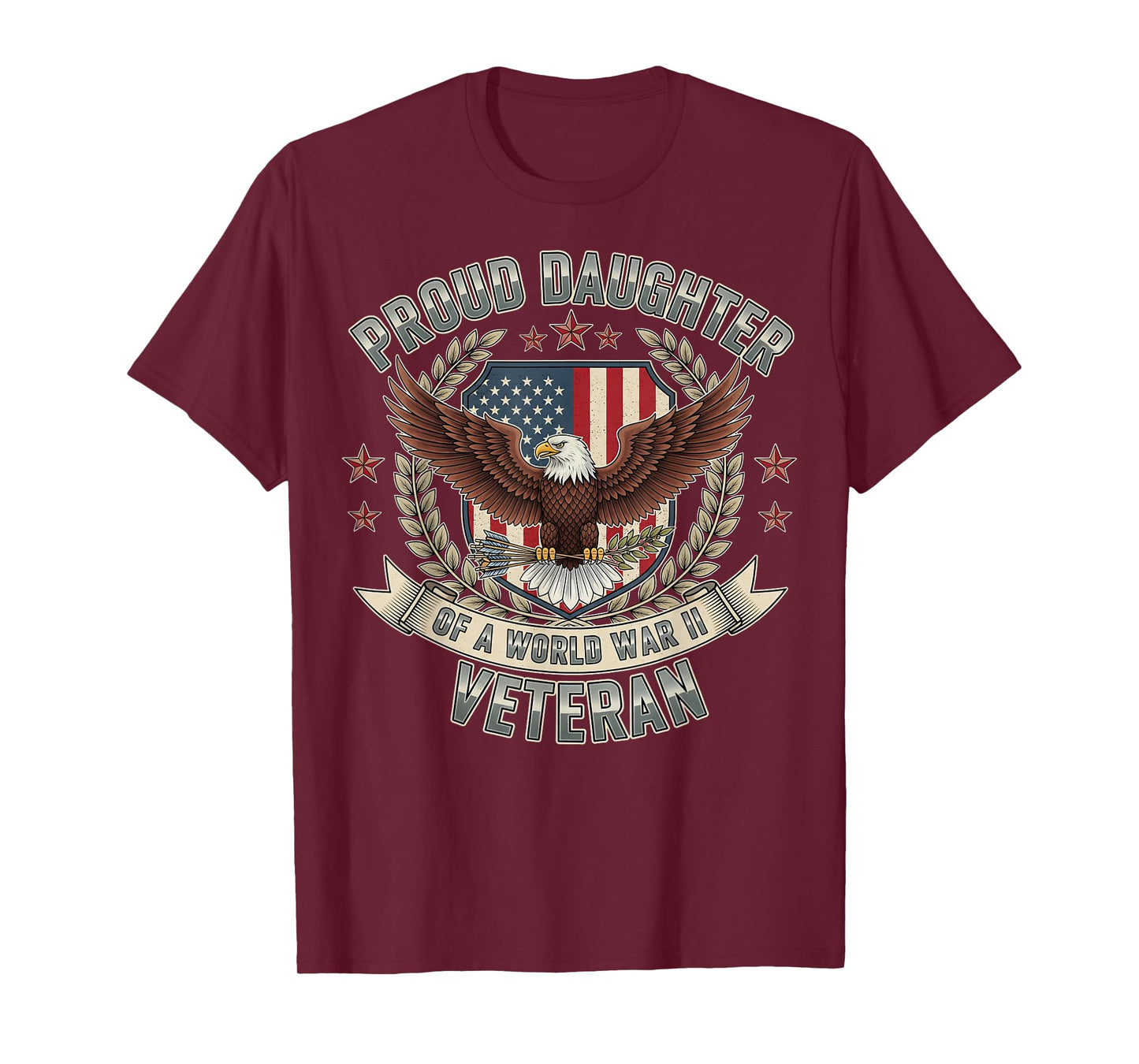 Proud Daughter of a World War II Veteran Patriotic Eagle T-Shirt
