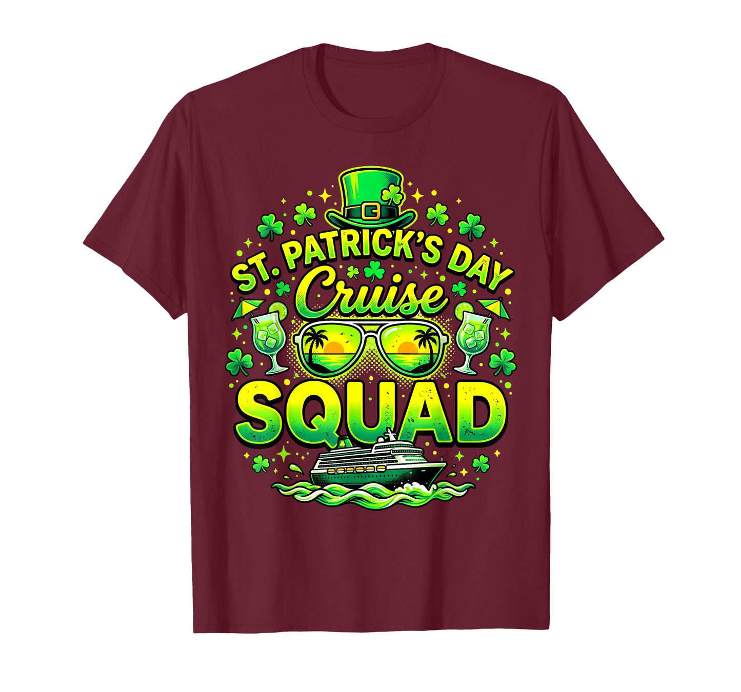 St Patrick's Day Cruise Squad Shamrock Family Matching Funny T-Shirt