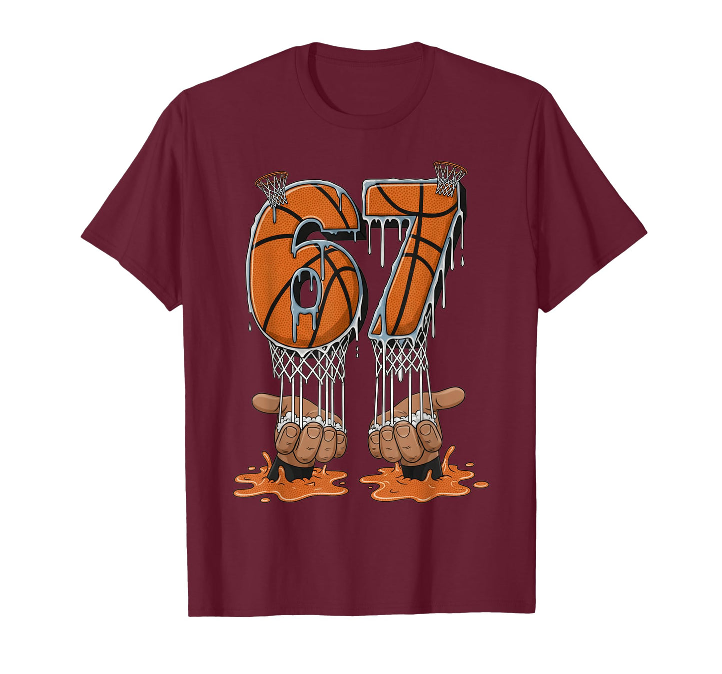 Basketball 67 Six Seven Funny Gen Alpha Meme Drip T-Shirt