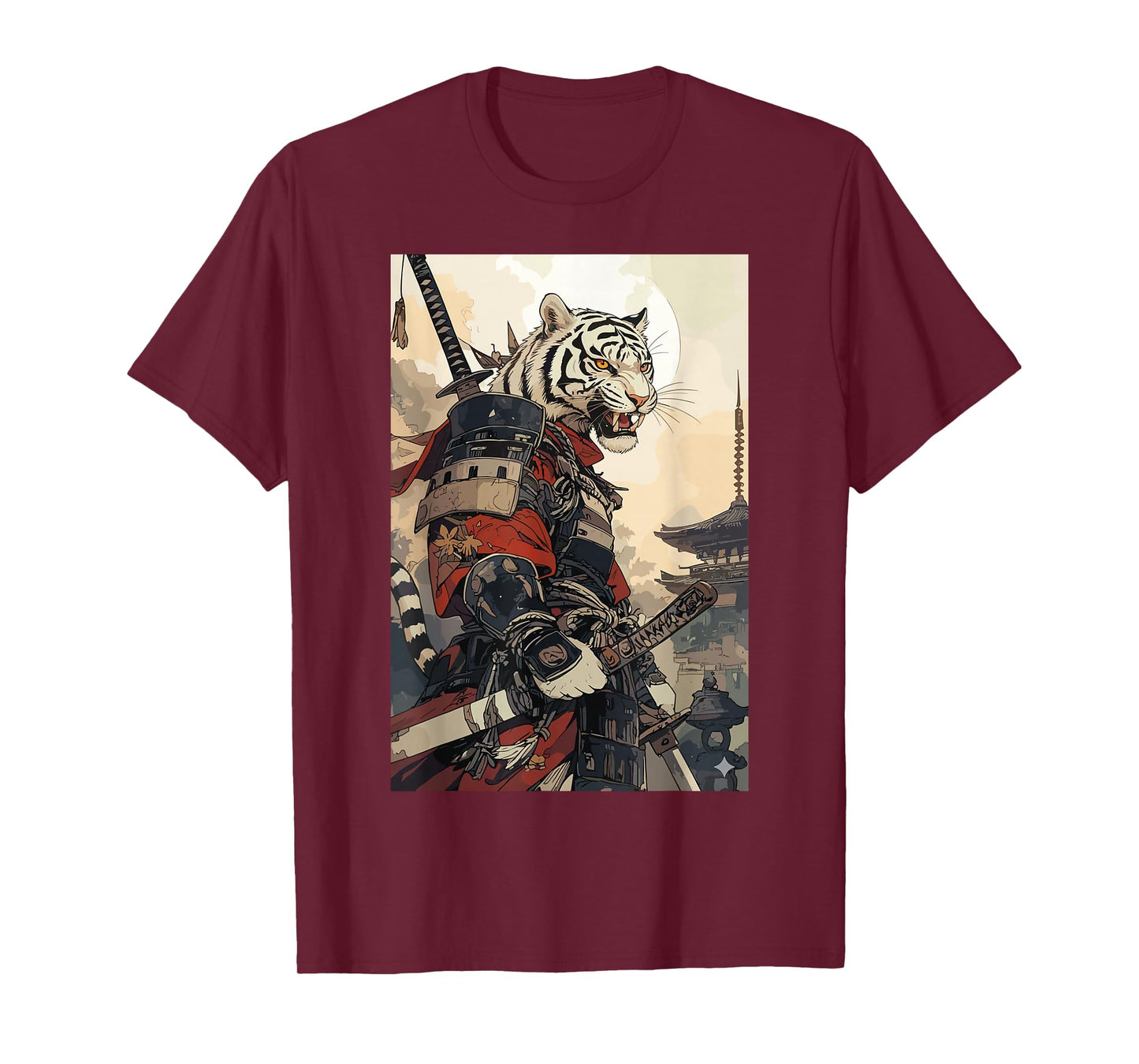 Samurai Tiger Shirts for Women Men Vintage Graphic Japanese T-Shirt