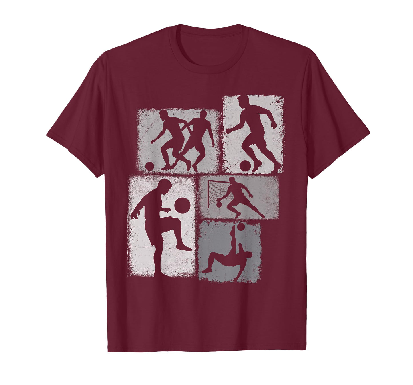 Soccer Player Collage Men Kids Coach Youth Boys T-Shirt