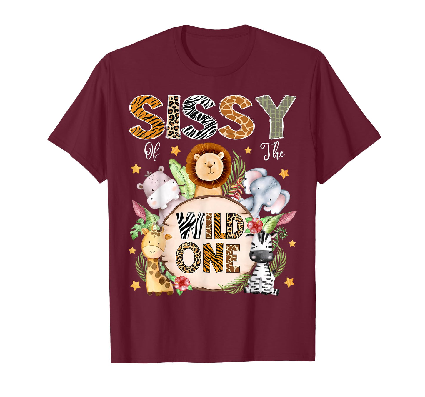 Sissy of The Wild One 1St Birthday Kids Safari Jungle T-Shirt