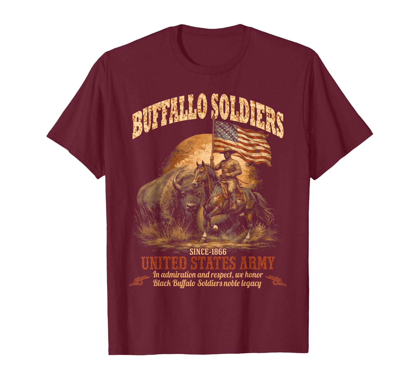 Buffalo Soldiers, African American Black History Military US T-Shirt