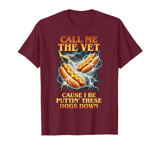 Dogs Down Hot Dog Eater T-Shirt