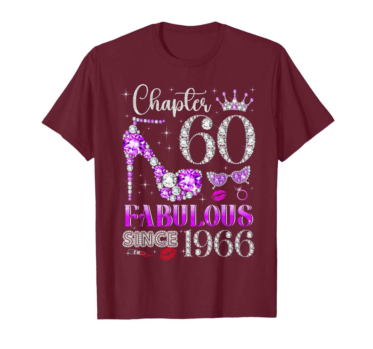 Chapter 60 Fabulous Since 1966 60Th Birthday Ladies Girls T-Shirt