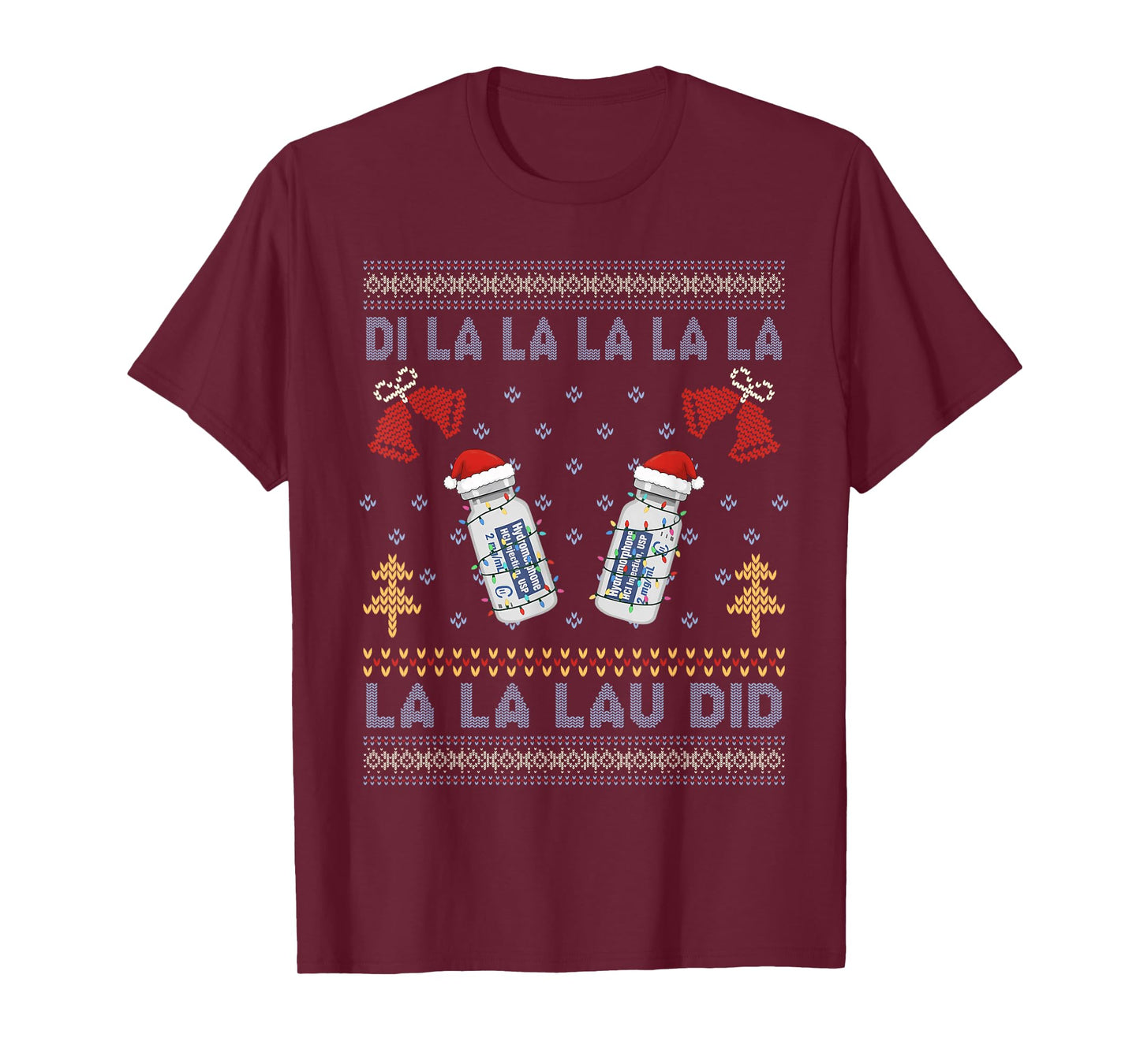 Dilaudid Ugly Christmas, Nurse Winter, Emergency Department T-Shirt