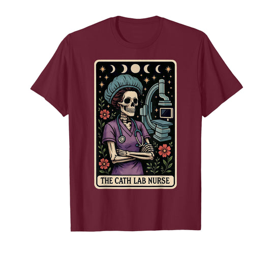 The Cath Lab Nurse Catheter Laboratory Nurse Cardiac Tarot T-Shirt