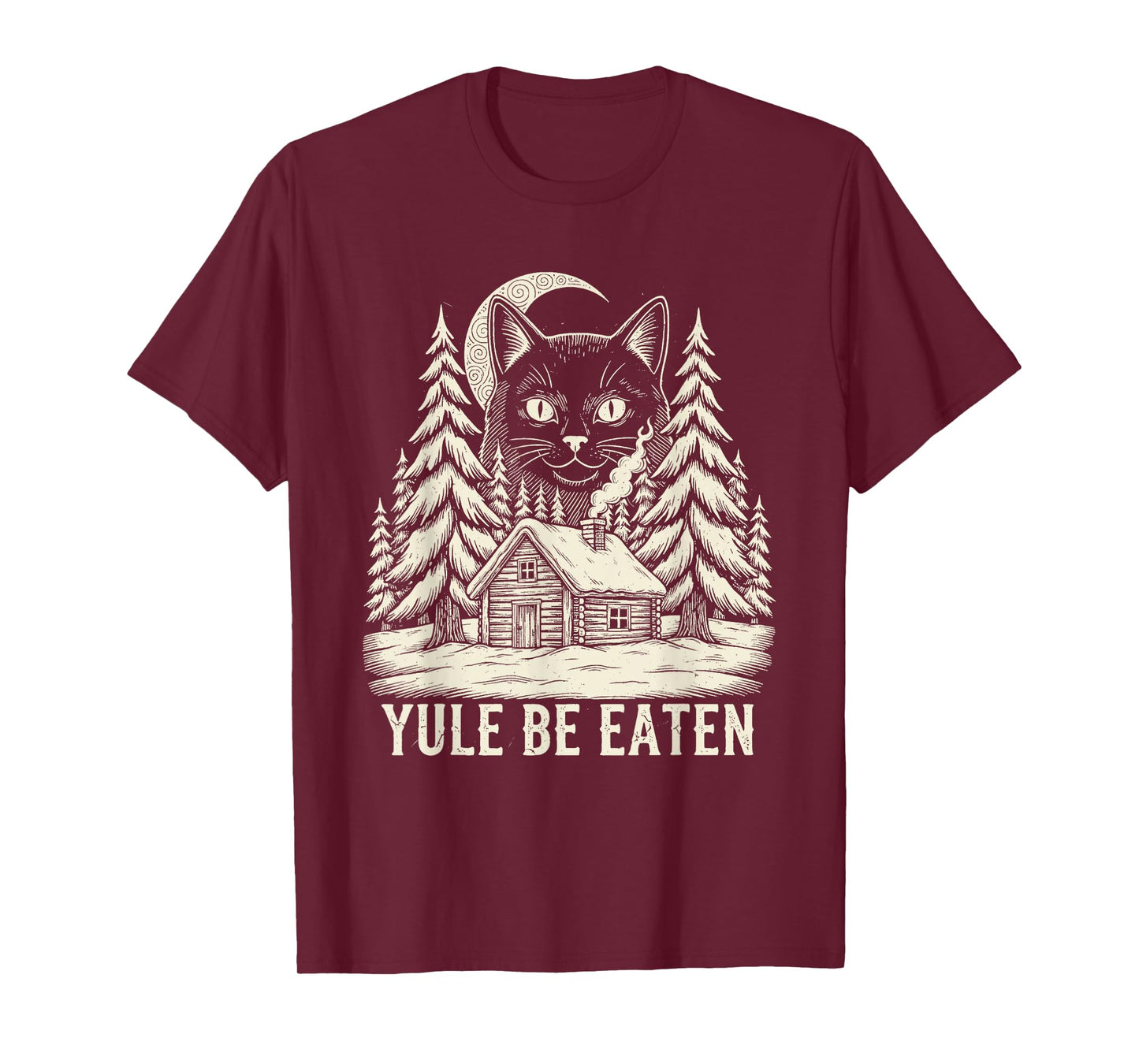 Yule Be Eaten Icelandic Cat Christmas Folklore Jólakötturinn T-Shirt