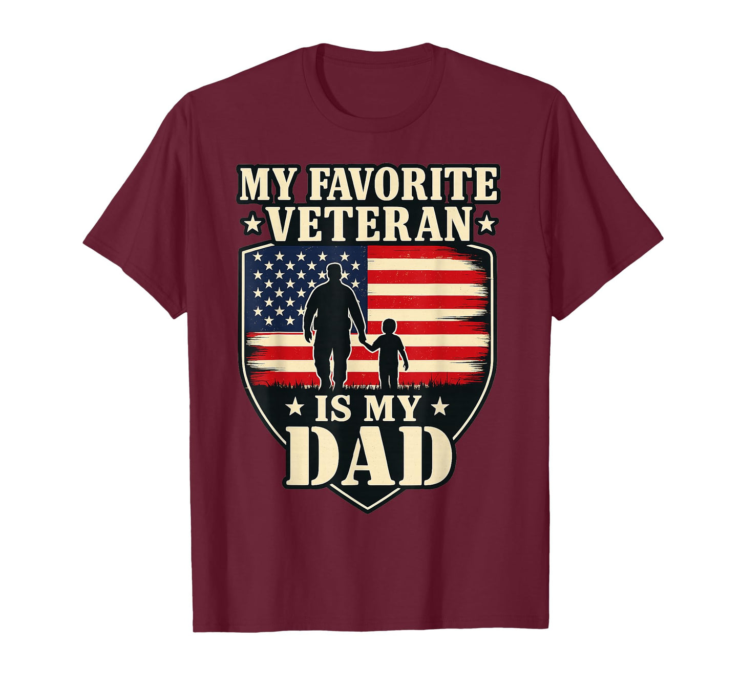 Veterans Day My Favorite Veteran is My Father Proud Kids T-Shirt