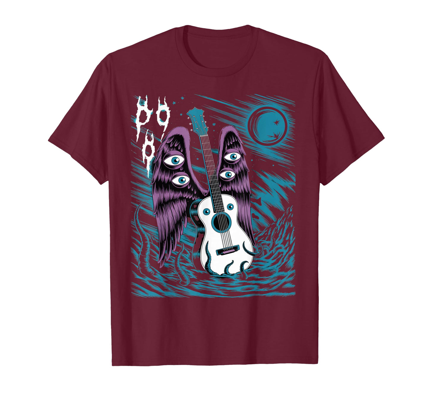 Vintage Guitar Wings Rock Music Fantasy Artwork Funny Gifts T-Shirt