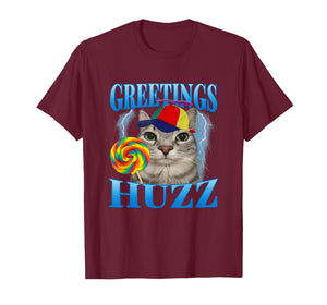 Greetings Huzz Funny Lollipop Cat Meme T-Shirt
