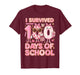 Preppy I Survived 100 Days of School Teacher Women T-Shirt