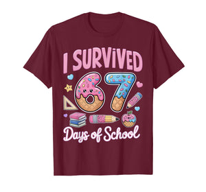 I Survived 67 Days of School Teachers Students T-Shirt