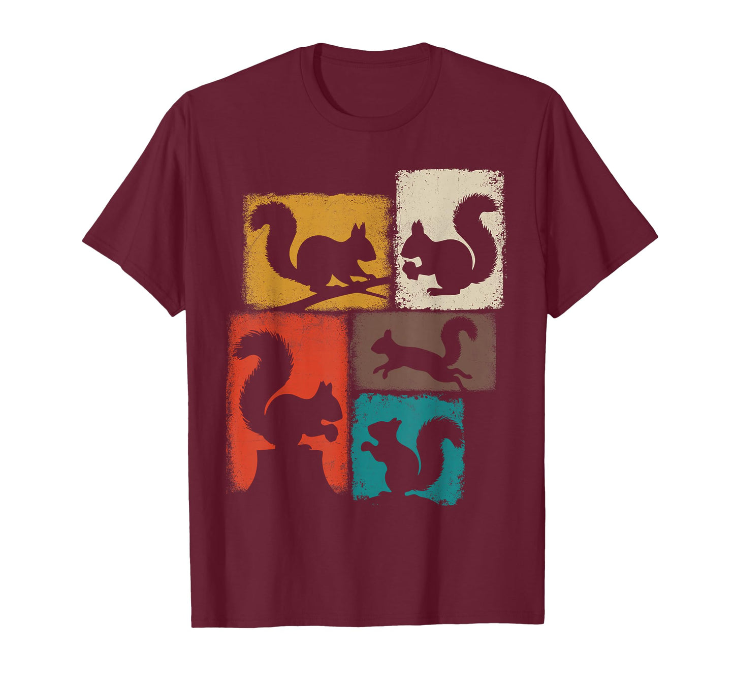 Squirrel Vintage Collage Nut Lover T-Shirt