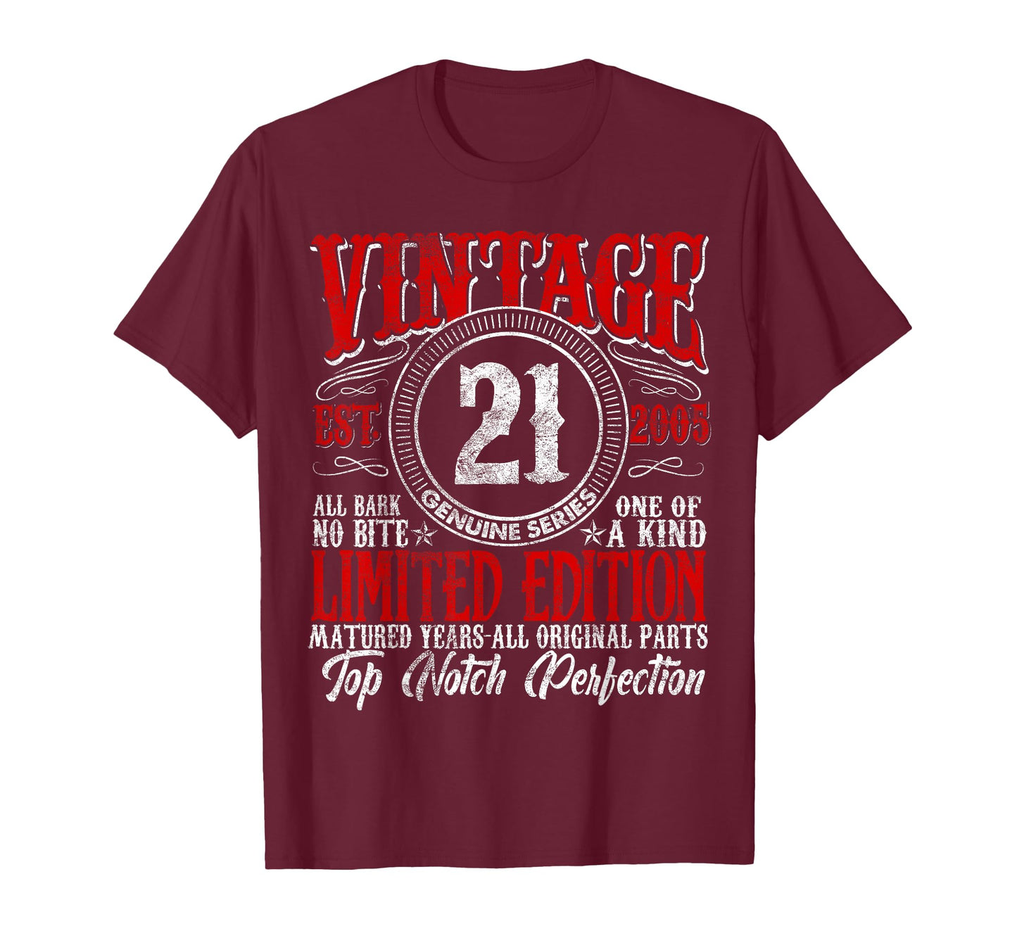 21 Year Old Gifts Vintage 2005 Limited Edition 21st Birthday T-Shirt