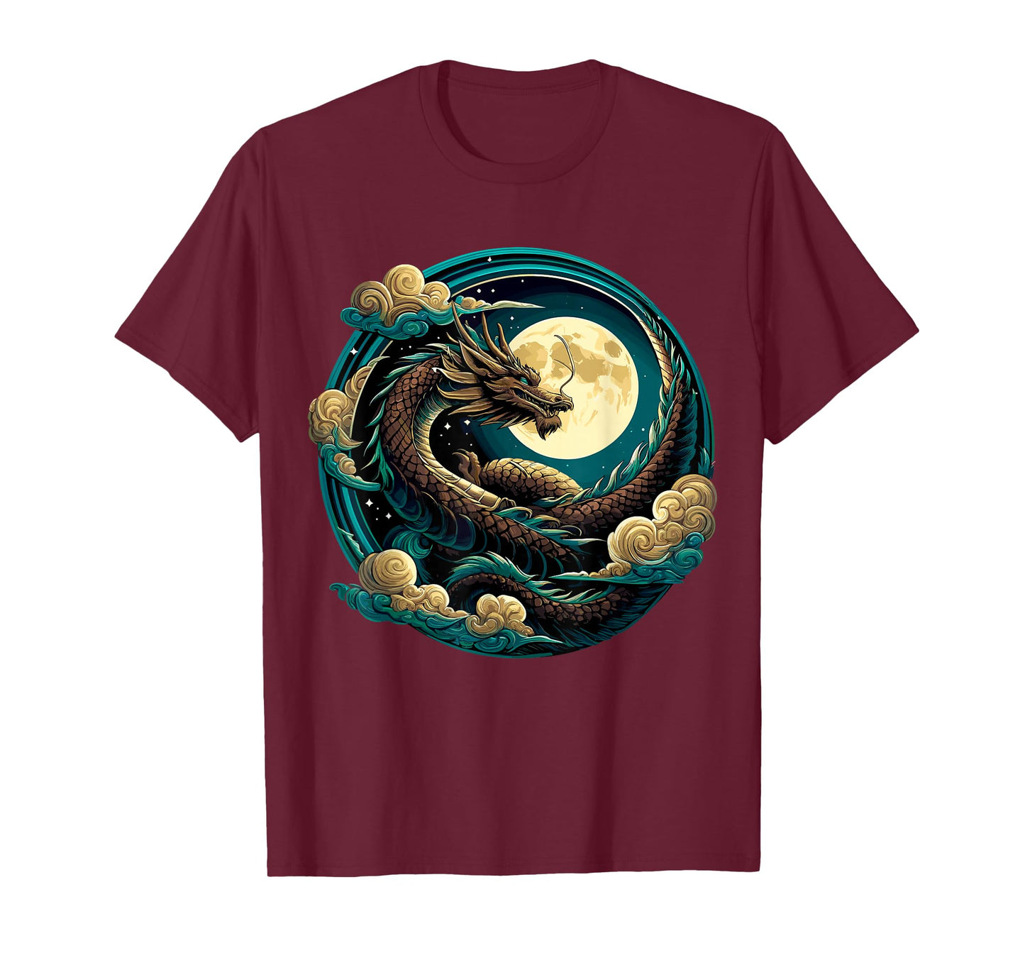 Majestic Dragon with Moon T-Shirt