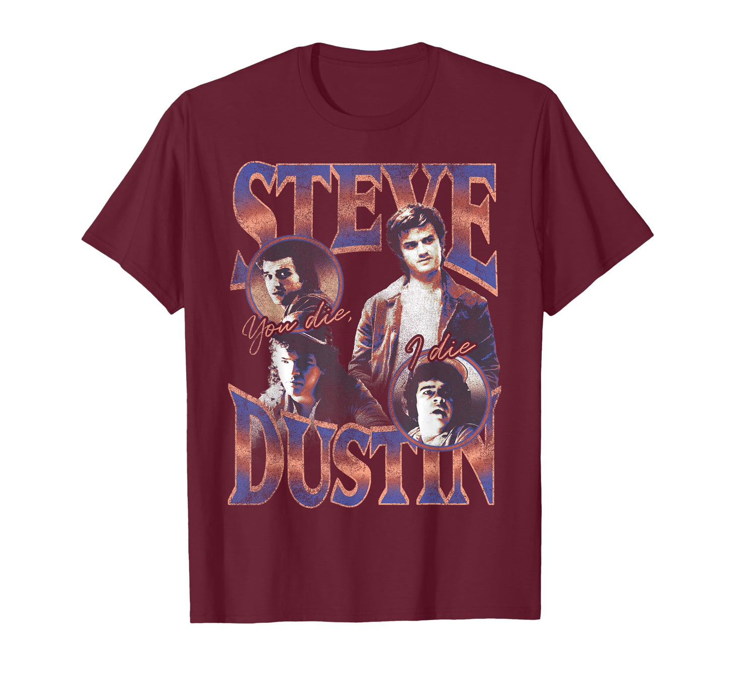 Stranger Things Steve & Dustin You Die I Die 80's Art Style T-Shirt