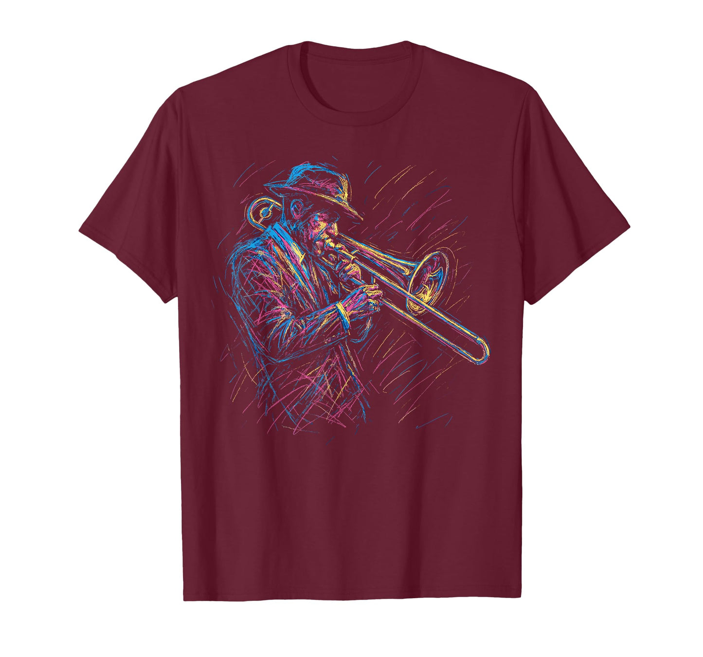 Jazz Musician Trombone Player Artistic Music Jazz Lover T-Shirt