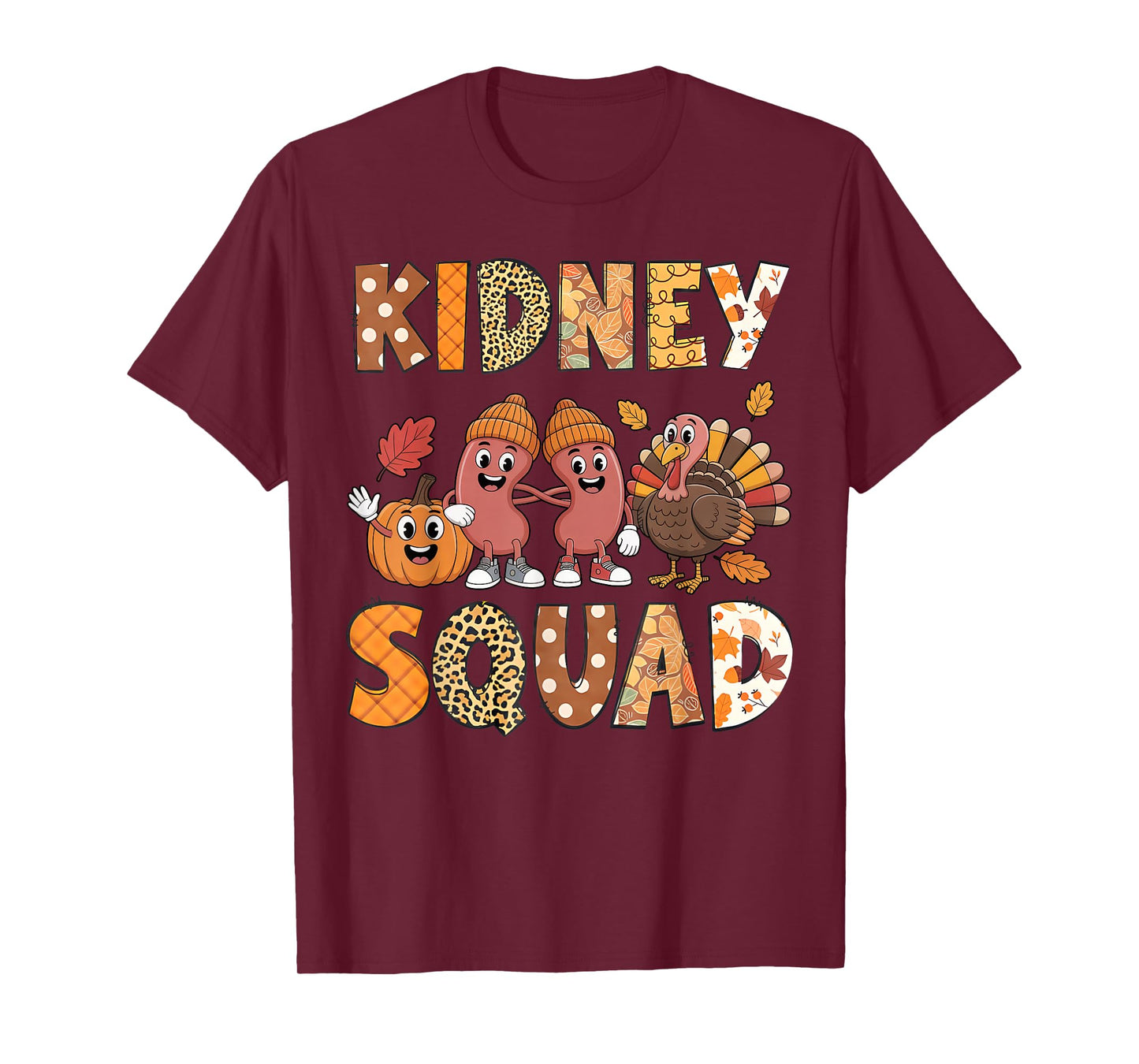 Kidney Squad Turkey Pumpkin Dialysis Nurse Thanksgiving T-Shirt